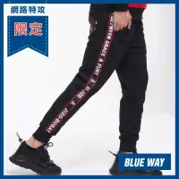 在飛比找momo購物網優惠-【BLUE WAY】男款 斜邊織帶 金箔 LOGO 錐形 縮