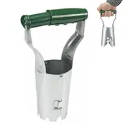 Garden Bulb Planter Tool with Depth Markers for Transplanting and Seedling Removal