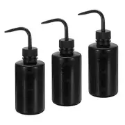 3Pcs 250ml Wash Bottle Plastic Squeeze Bottle Narrow Mouth Bottle Black