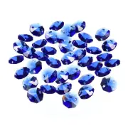 40Pcs 14mm Crystal Octagon Beads Chandelier Parts Hanging Beads Dark Blue