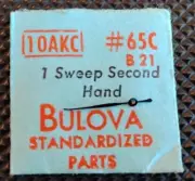 Bulova 10AKC Sweep Second Hand #65C Blue 21 watch repair part 13mm