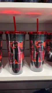 Six Flags Magic Mountain The Flash Wonder Woman Harley Quinn Tumbler & Straw New