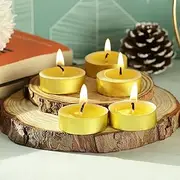 Welburn Veda&Co™ Tealight Ghee Butter Lamp Candle Set - Pack of 50, Upto 4 Hours Burning Time, Pure Cow Ghee Unscented Clarified Butter Paraffin Free Tealight Candles for Meditation, Rituals, Diwali