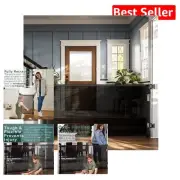Versatile Retractable Pet & Child Safety Gate, 33" Tall, 76" Consistent Safety