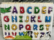 Melissa & Doug Lift & See Peg Puzzle Alphabet