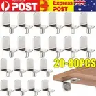 20-80Pcs L-Shaped Wardrobe Shelf Support Studs Pegs Pins Plugs Cabinet Bracket
