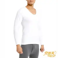 在飛比找PChome24h購物優惠-宜而爽 時尚經典型男舒適厚棉U領衛生衣白色2XL~1件組