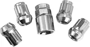 GLEAVI 4pcs Wheel Anti-theft Nut Wheel Locks for Cars Car Parts Acorn Lug Nuts Car Locking Nut Automotive Wheels Trailer Wheels Wheel Locking Nut Wheels for Car Wheel Lug Iron Silver