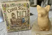 Vintage Crabtree & Evelyn Corgi Soap New in Box Tasha Tudor illustrated box