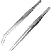 2 Pack 15 Inches Long Tweezers Aquascaping Tools Feeding Tongs for Aquarium
