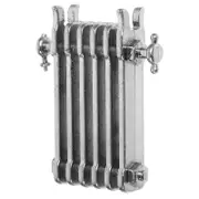 Miniature Dollhouse Radiator Mini Heating Radiator Silver 4.1X3.4X0.7CM Zinc Alloy Home Decoration 1Pack