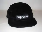 SUPREME New York Corduroy Camp Cap BLACK Hat Adjustable Strapback NEW! S/S 2018