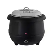 Sunnex 10L Soup Warmer | Black Commercial Sauce Curry Mulled Wine Candle Wax