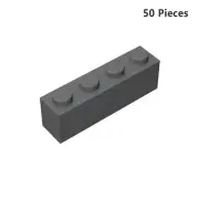 3010 Brick 1X4 Dark Gray Bricks 50 PCS Bricks, Pieces & Parts 100% Compatible