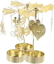 Ciieeo Romantic Metal Rotating Candlestick Tea Light Holder for Decorative Purpose on Valentine's Day and Parties