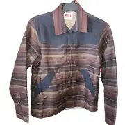 Wrangler Jacket/ Heavy Shirt Fleece Sherpa lined striped western size M