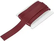 uxcell Double Fold Bias Tape for Sewing 1 Inch x 6 Yards Satin Pre-fold Continuous Binding Tape for Seaming Quilting Hemming Binding DIY Crafts, Wine Red