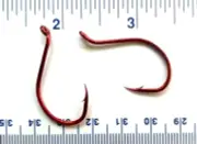 100 Danielson HCBOR Red Chrome Octopus Fish Fishing Hooks size 3/0 - 100 hooks