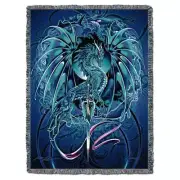 72x54 DRAGON Seablade Sword Mythical Fantasy Tapestry Afghan Throw Blanket