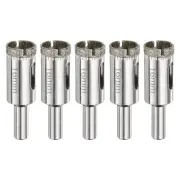 5pcs Diamond Drill Bit Hole Saw 5/8"(16mm) Tile Core Cutting Drilling Tool