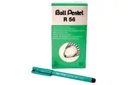Pentel R56-A Rollerball Pen, 0.6mm, Extra Fine Point, Black, 12/Box