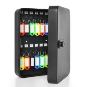 28 Key Cabinet Steel Security Lock Box with Combination Lock Locking Key Orga...