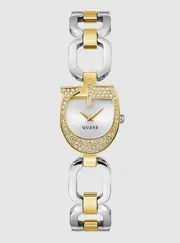 GUESS Women's Gold Silver Gia Crystal Watch