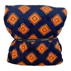 Vera Bradley Navy Blue and Orange Geo Oversized XL Plush Throw Blanket