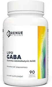RENUE By Science GABA (Liposomal) - Bioavailable Formula for Increased Absorption - 90 Capsules