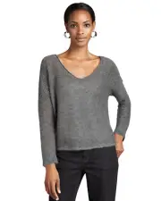 Eileen Fisher Lofty Alpaca Sparkle Ash Dolman Sleeve Box Sweater Top XL