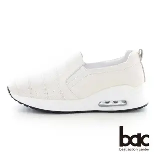 【bac】細膩鏤空懶人休閒鞋(白色)