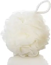 (White) - SPHTOEO Bath Shower Sponge Loofahs Mesh Pouffe Shower Bath Ball Brush (White)