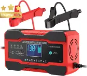 10A Smart Battery Charger 12V/24V Trickle Maintainer with LCD Display AU Plug