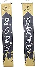 ERINGOGO 1 Pair Graduation Themed Door Couplets Porch Signs for Season Decorations Lightweight for Home School Celebrations