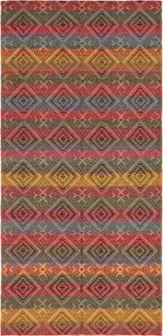 Vintage Hand Woven Kilim Rug 5'4" x 11'4" Traditional Wool Carpet