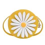 2 Pcs Cute Little Daisy Girl Small Children's Shoulder Bags Fashion PU Leather Princess Mini Messenger Bag Coin Purse Wallet Handbags