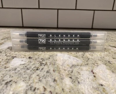 ZIG Kuretake Blender TC-9000 Twin Tip Marker Brush For Blending Waterbased Ink 3