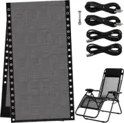 Zero Gravity Chair Replacement Fabric 17" W x 17" W x 63“H, Black
