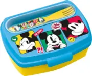 Sandwich Box Kids With Disney Mickey Mouse DISNEY Cutlery
