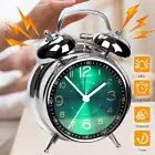Super Loud Alarm Clock Twin Bell Alarm Clock Non Ticking Quartz with Night Light