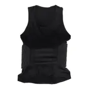 Men's Rib Protector Padded Vest Compression Shirt Training Vest with 3-Pad6618