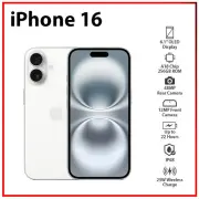 (New) Apple iPhone 16 5G 8GB+256GB WHITE Dual SIM Unlocked iOS Cell Phone