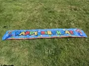 Super Mario Happy Birthday Backdrop Banner Game Party 9 Ft 9 In X 20in About