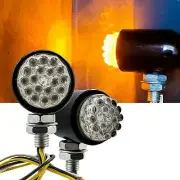Motorcycle Running light turn signal Amber LED front black out harley softail fl