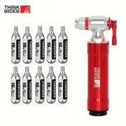 ThinkRider CO2 Bike Pump with Schrader & Presta Adapter - Mini Aluminum Inflator