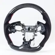 Carbon Fiber Flat Bottom Suede Steering Wheel For Honda CR-V 2012-2016