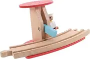 Wooden Railway Road Block Decorative Train Road Block Toy DIY Boys and Girls Model Children's Plaything