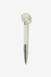 [Typo] Typo - Jasmine Roller Pen - Silver and white SOLID SILVER AND WHITE