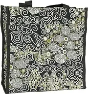 [Signare] Womens Black & White Fashion Tapestry Shopper Bag Shoulder Bag in Gustav Klimt Kiss Design