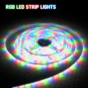 12V 5M LED RGB Strip Light, with Remote Control, for Bedroom Kitchen Ceiling